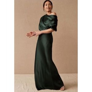 Amsale Pryce Off-the-Shoulder Column Dress